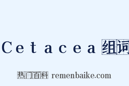 Cetacea组词是什么意思的图片